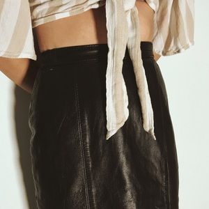 1980’s vintage Impromptu real leather pencil skirt